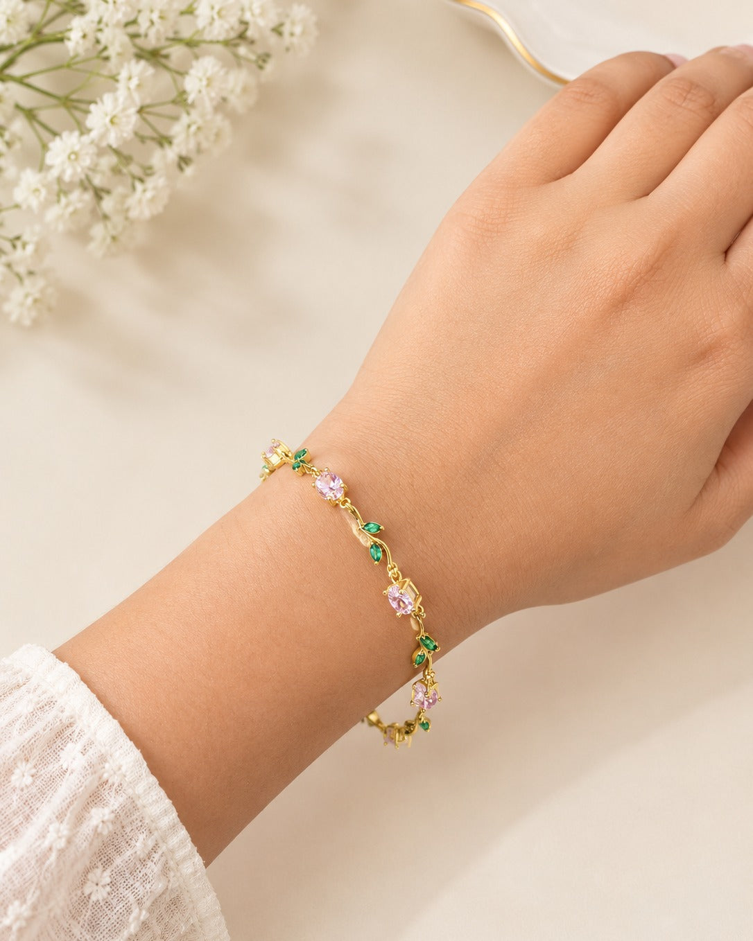 Lilac Flower Vine Bracelet