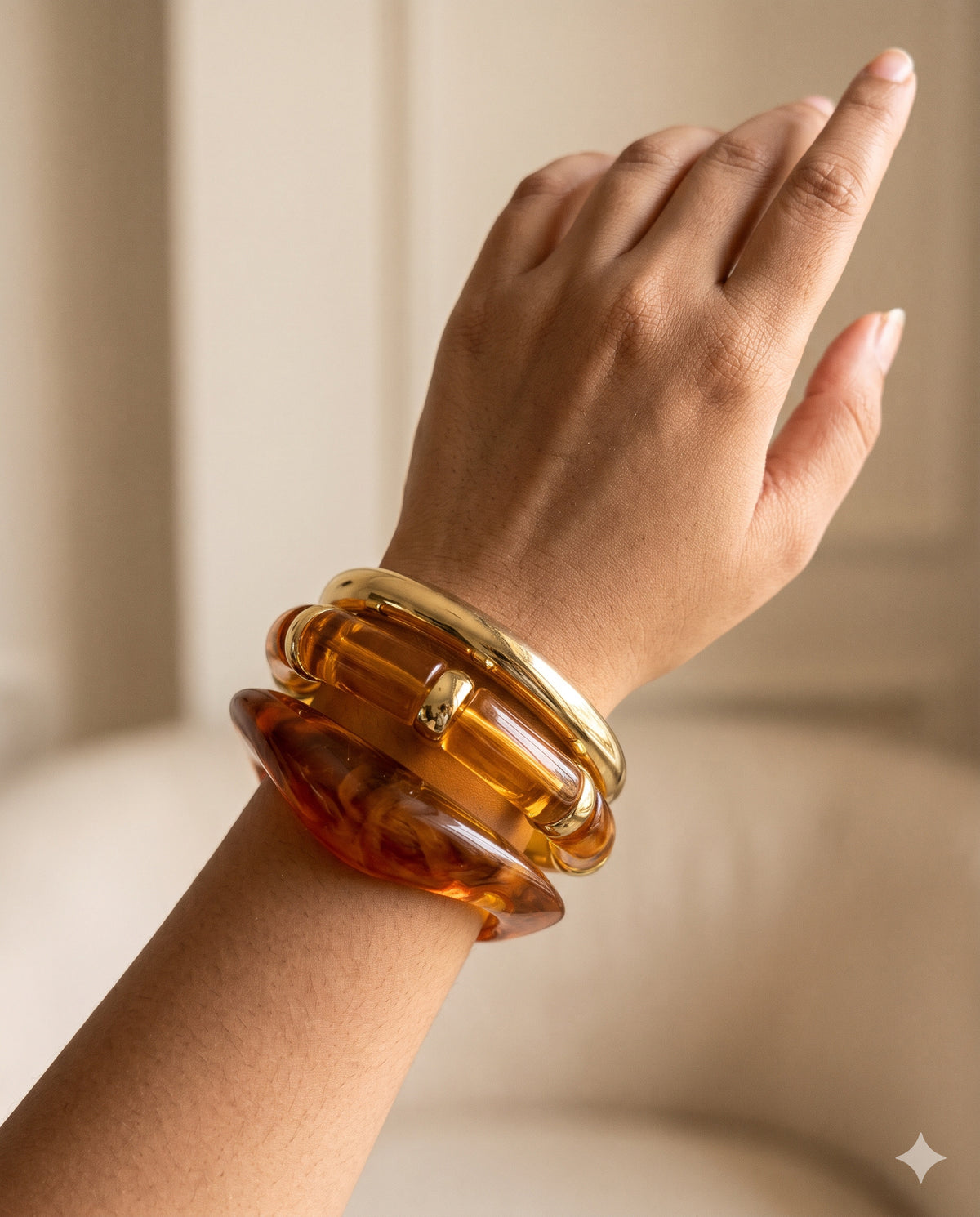 Amber Wave Bangle Set