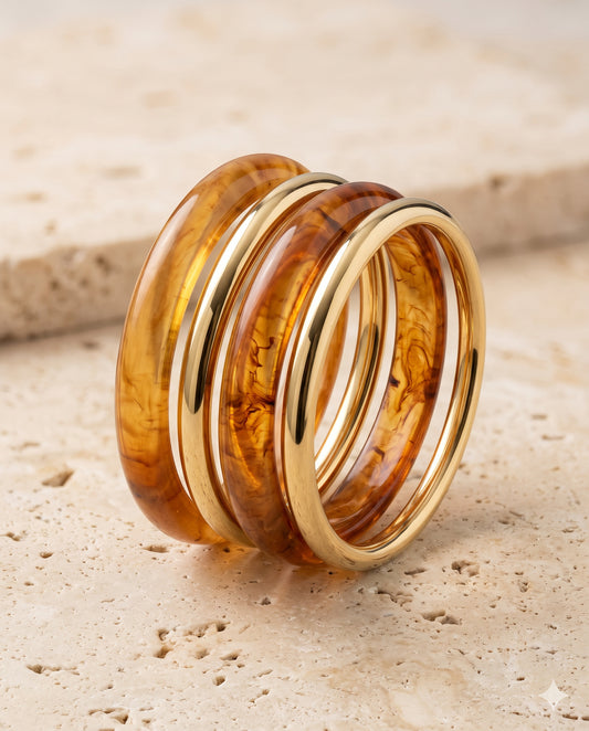 Amber Stack Bangle Set
