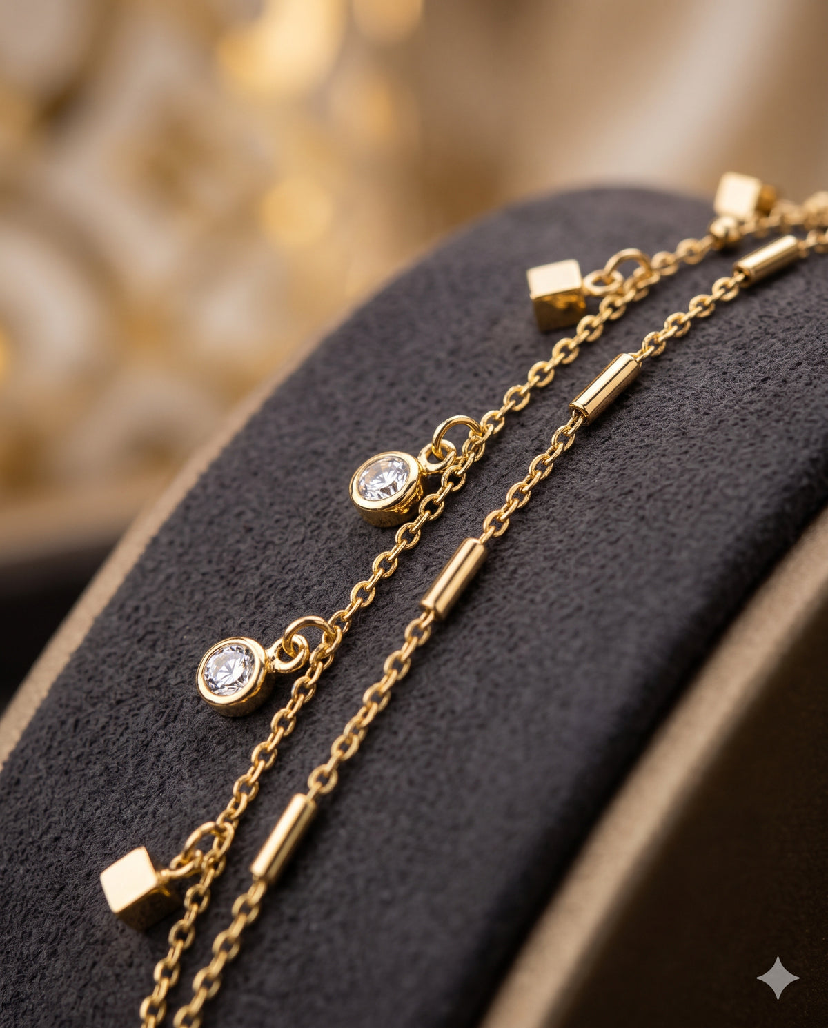 Layered Charm Chain Bracelet