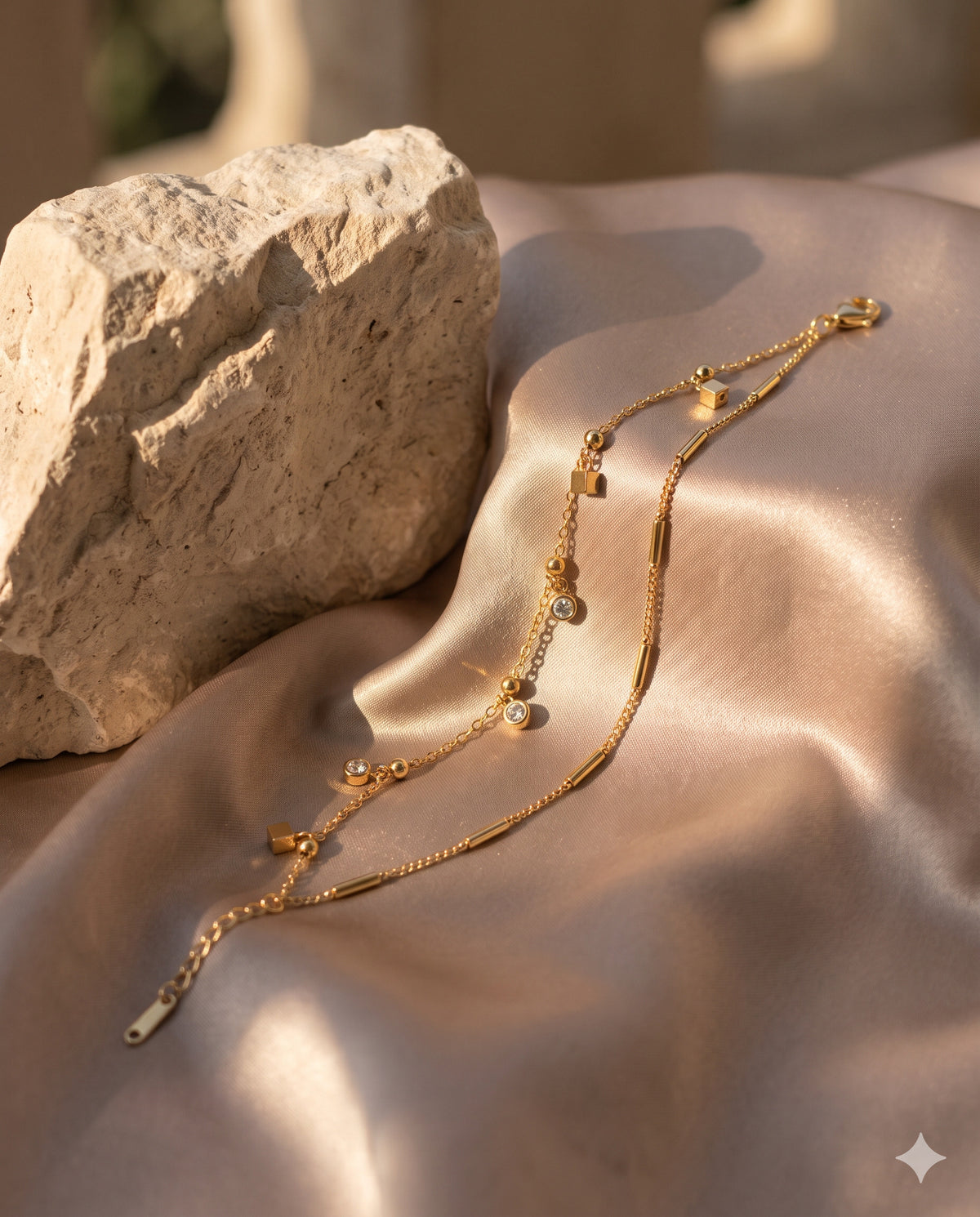 Layered Charm Chain Bracelet