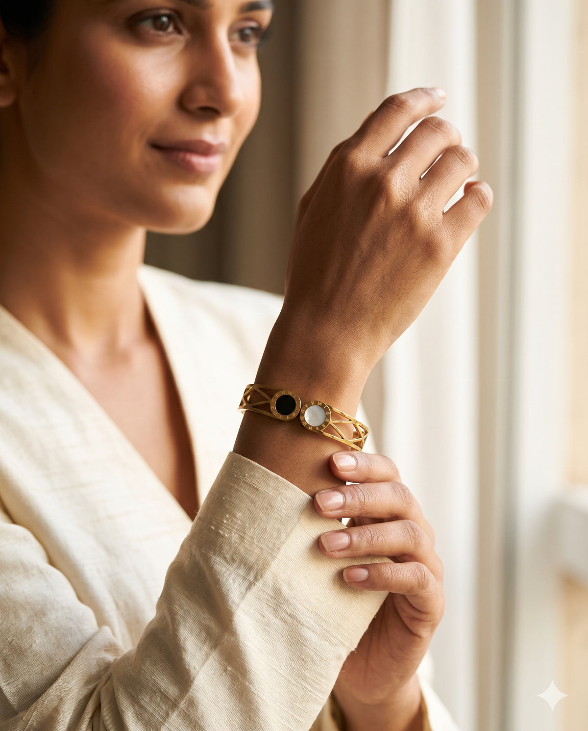Black and White Disc Kada