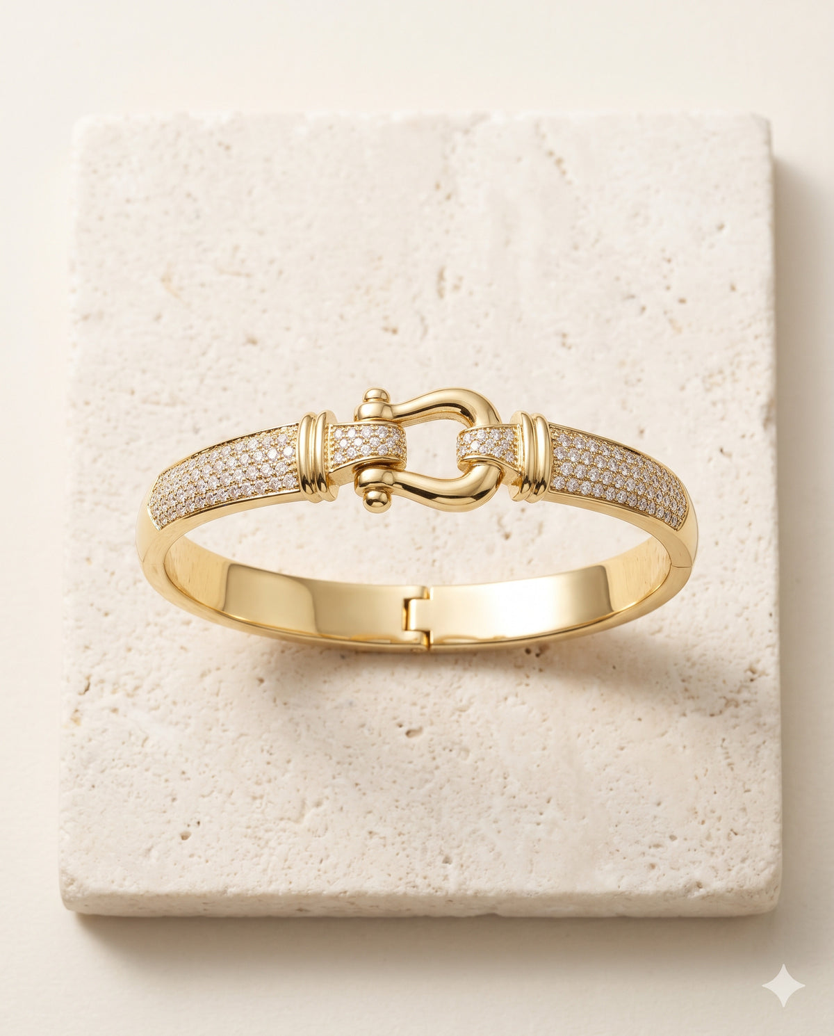 Pave Horseshoe Clasp Kada