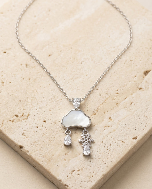 Cloud Drop Pendant Necklace