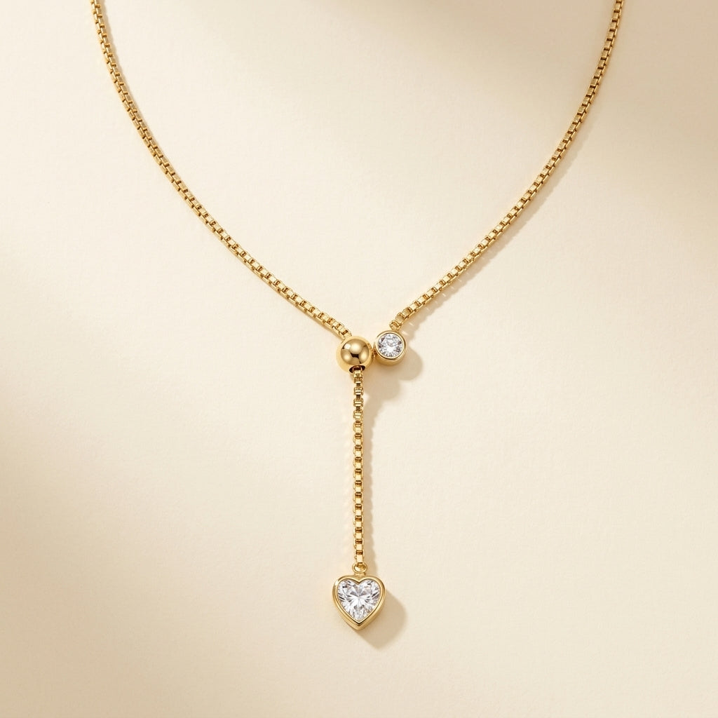 Heart Drop Y-Necklace