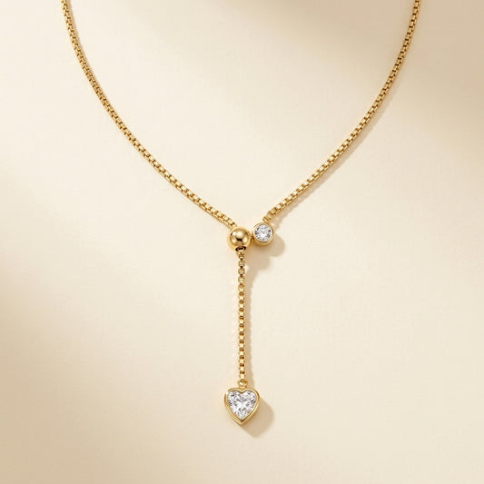 Heart Drop Y-Necklace