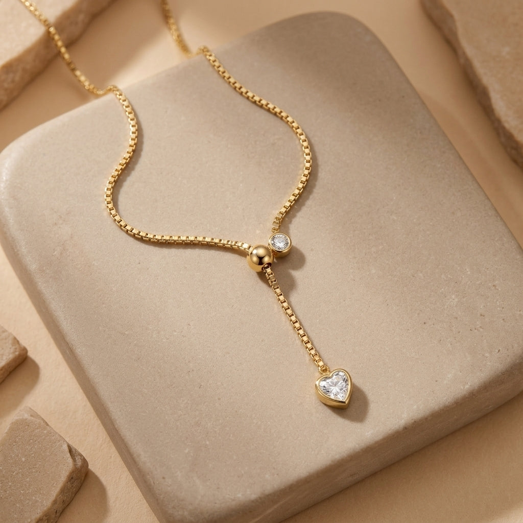 Heart Drop Y-Necklace