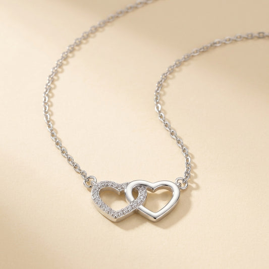 Interlocking Double Heart Necklace