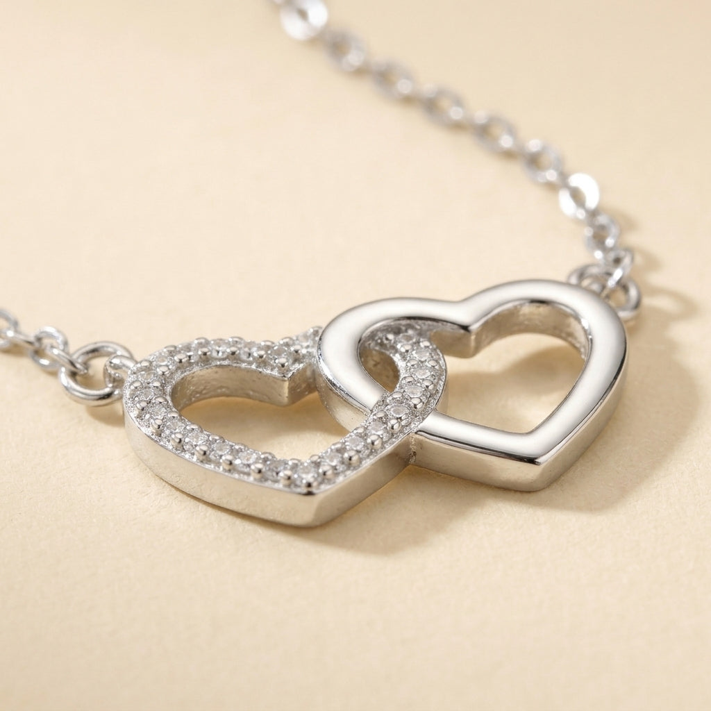 Interlocking Double Heart Necklace