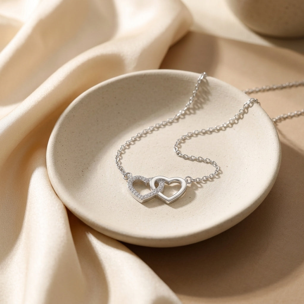 Interlocking Double Heart Necklace