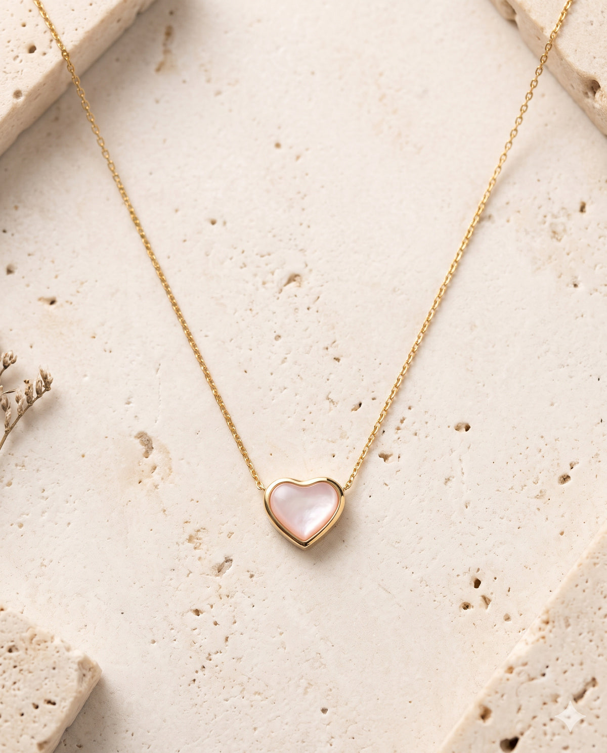 Pink Heart Pendant Necklace