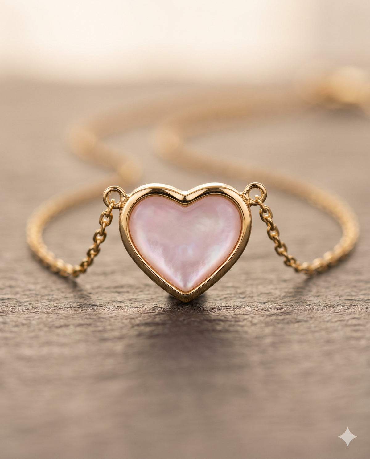 Pink Heart Pendant Necklace