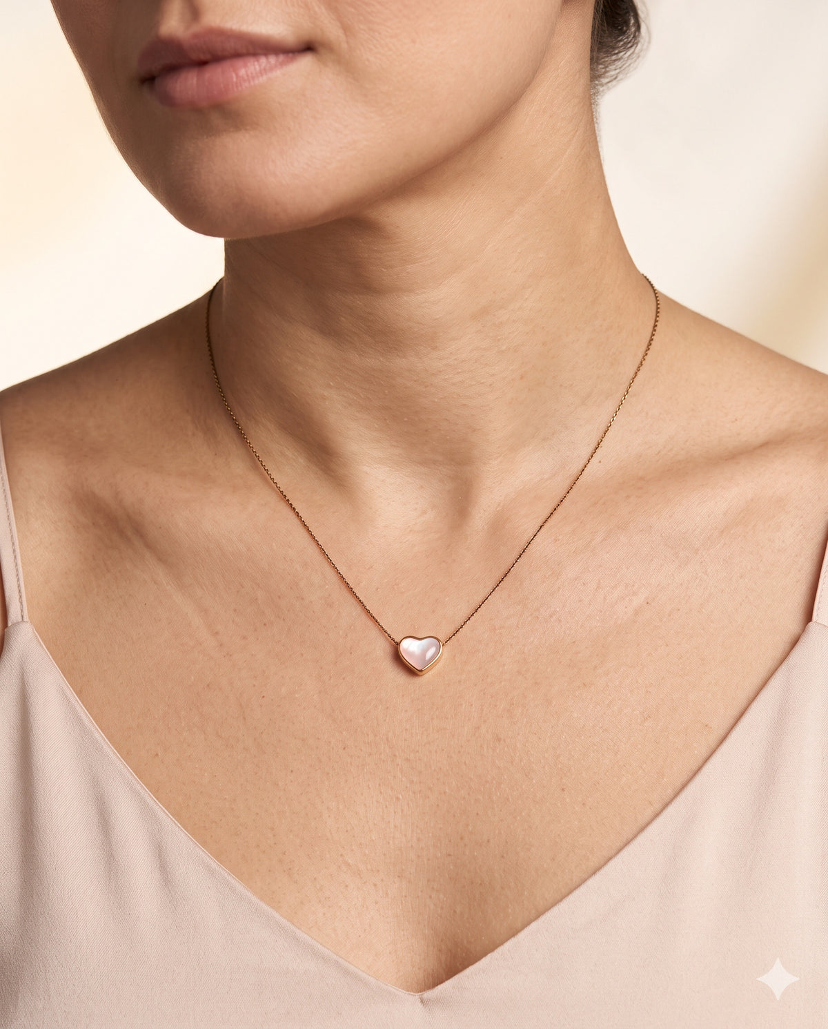Pink Heart Pendant Necklace