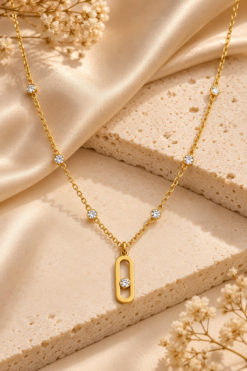Oval Link Pendant Necklace