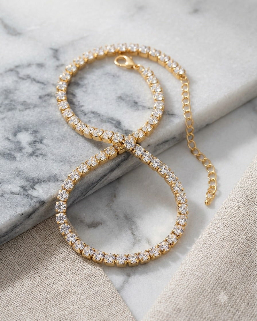 Clear Crystal Tennis Bracelet