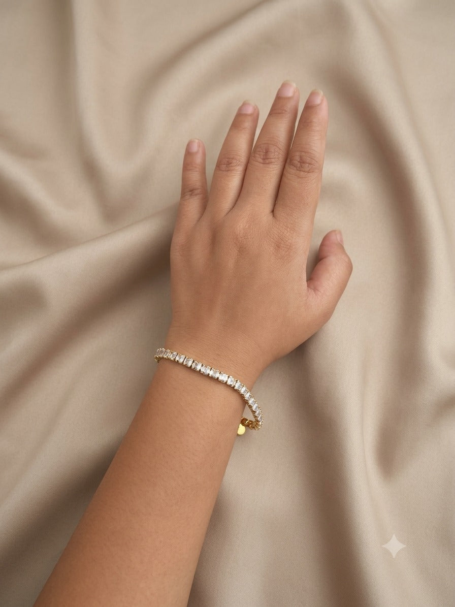 Clear Crystal Tennis Bracelet